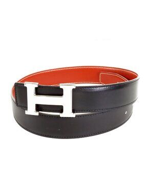 Hermes Constance Belt Black